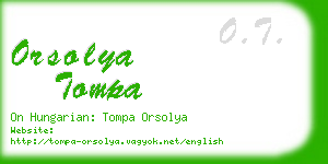 orsolya tompa business card